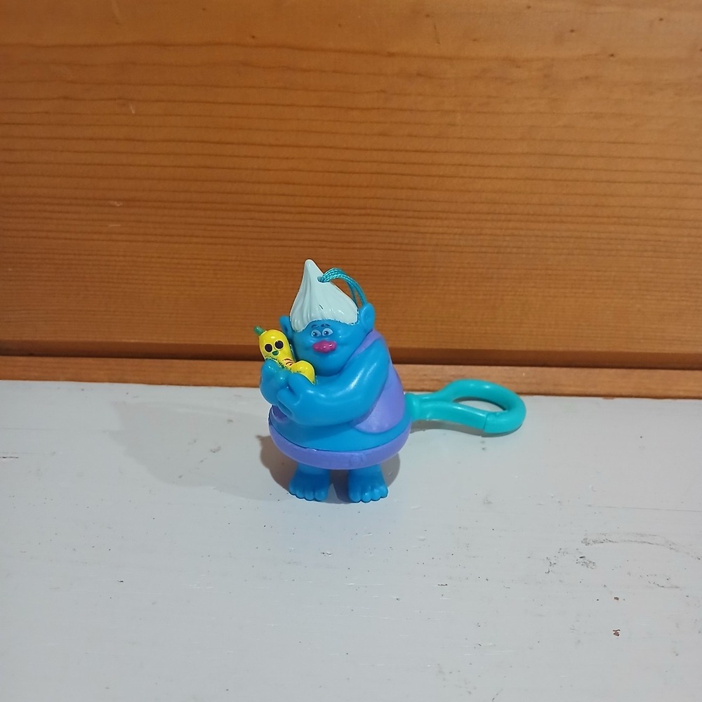 Dreamworks Trolls Character Figure BIGGIE w/Mr Dinkles Backpack Clip-On Keychain